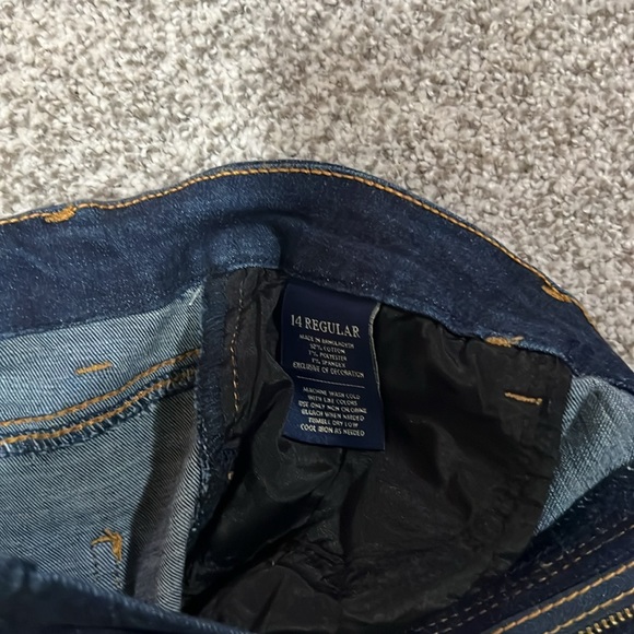 U.S.Polo Assn jeans, size 14. Inseam 27, high-rise, cotton spandex polyester - Picture 5 of 8